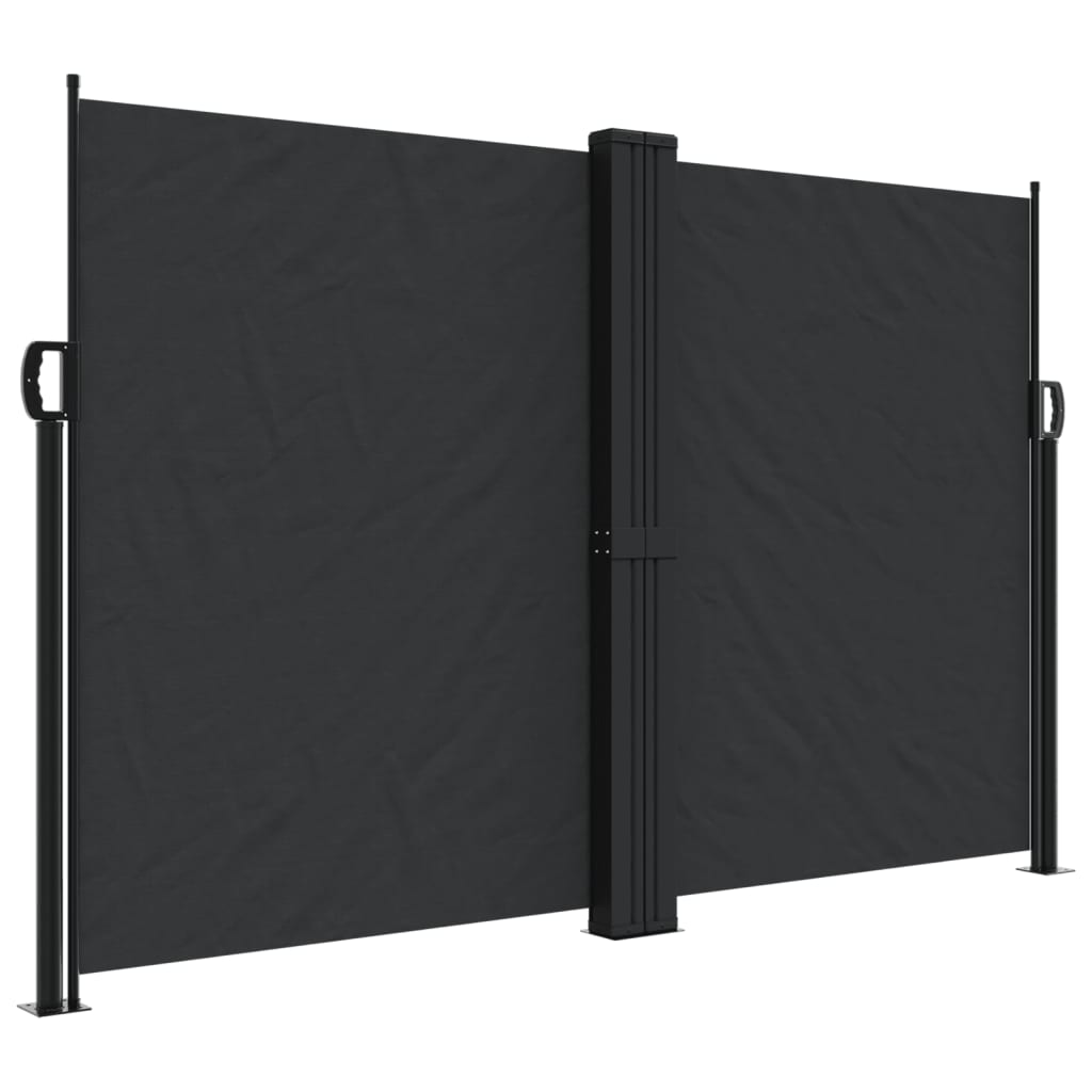 Vidaxx udtrækbar vindskærm 160x1000 cm sort