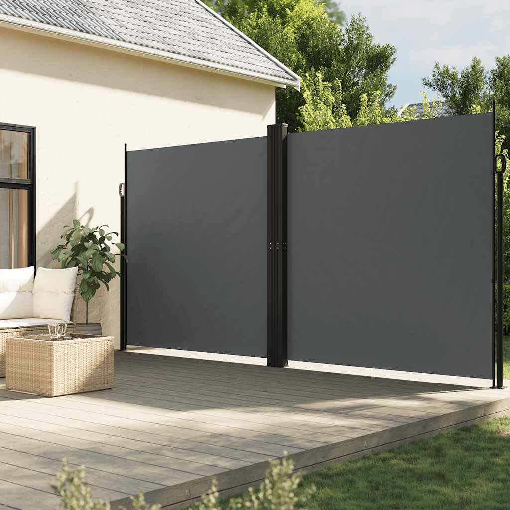 Vidaxx udtrækbar vindskærm 220x1000 cm antracit