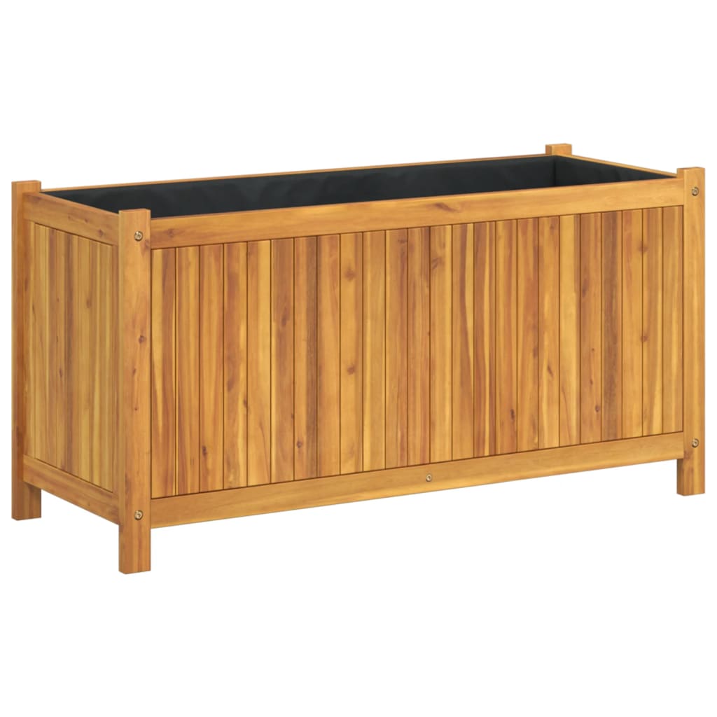 Vidaxx plantekasse med foring 99,5x38x50 cm massivt akacietræ