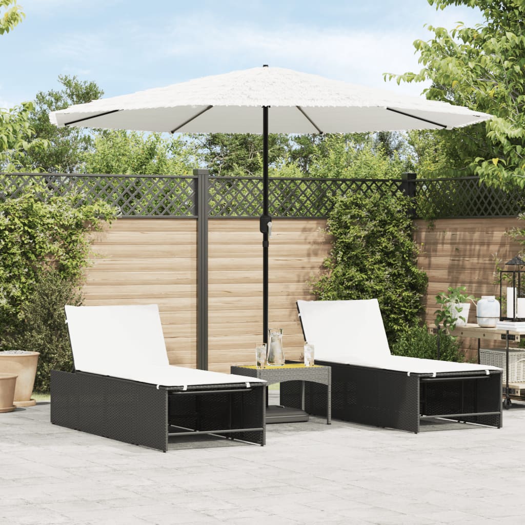 Vidaxx parasol med stålstang 324x324x247 cm hvid