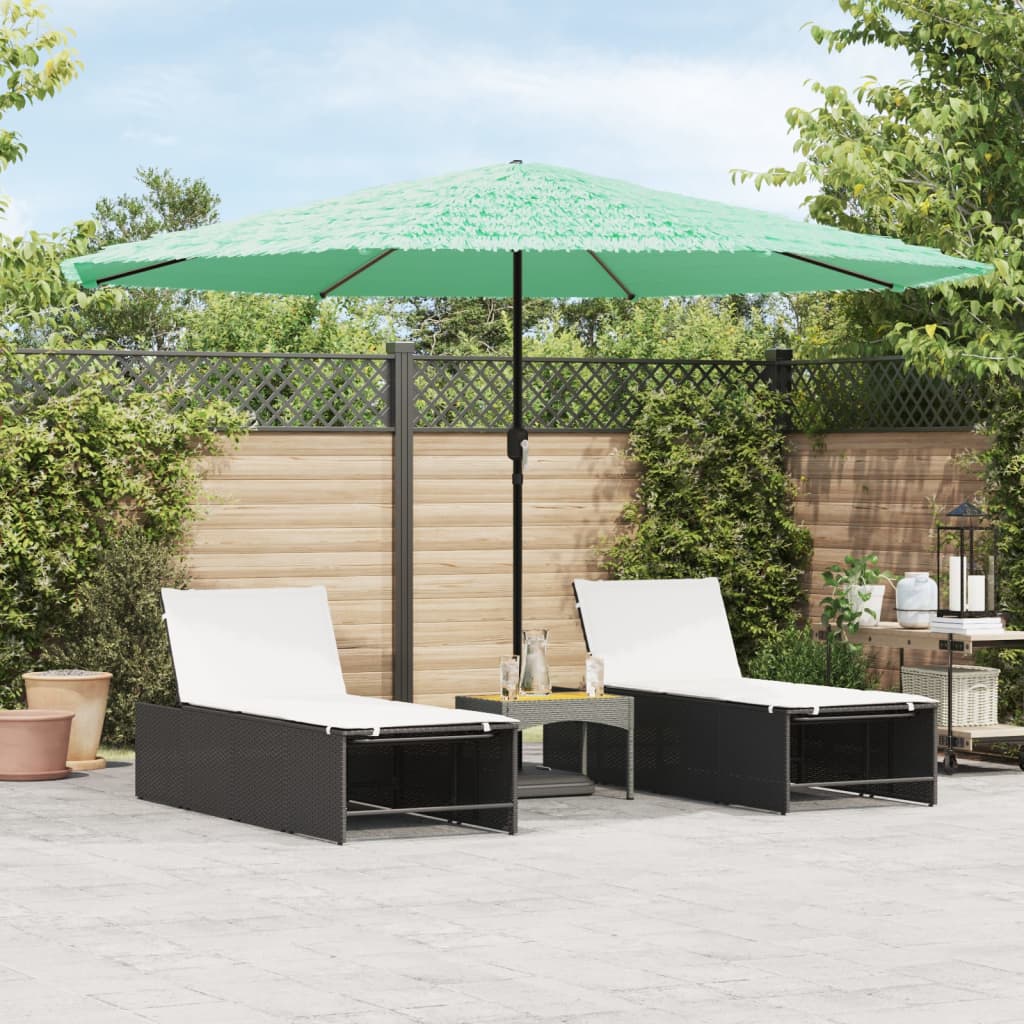 Vidaxx parasol med stålstang 388x388x248 cm grøn