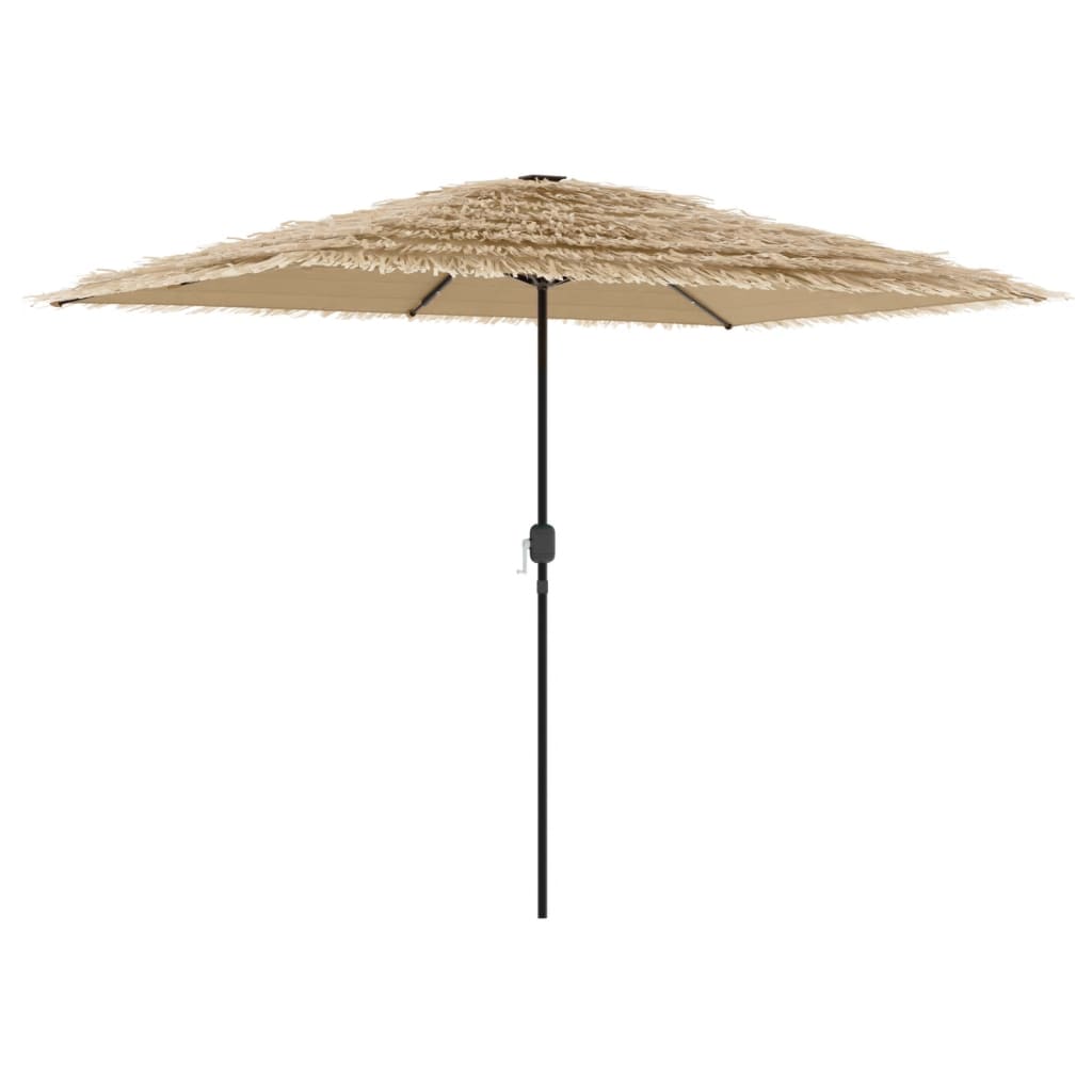 Vidaxx parasol med lysdioder og stålstang 300x200x250 cm brun