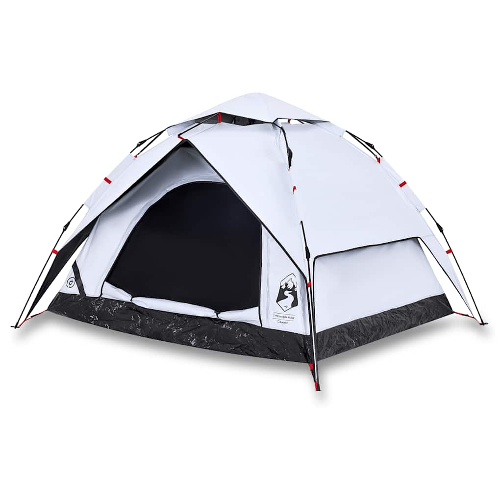 Vidaxl kuppeltelt 3-personers quick release mørklægningsstof hvidt