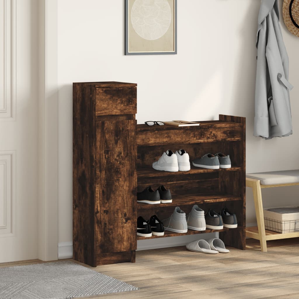 Vidaxx skoskab 100,5x28x100 cm konstrueret træ, røget eg
