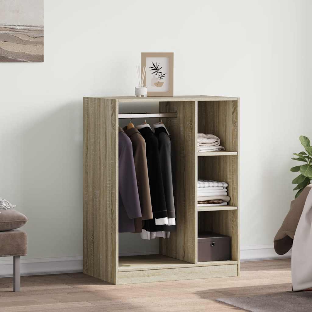 Vidaxxl garderobe 77x48x102 cm konstrueret træ sonoma eg farvet