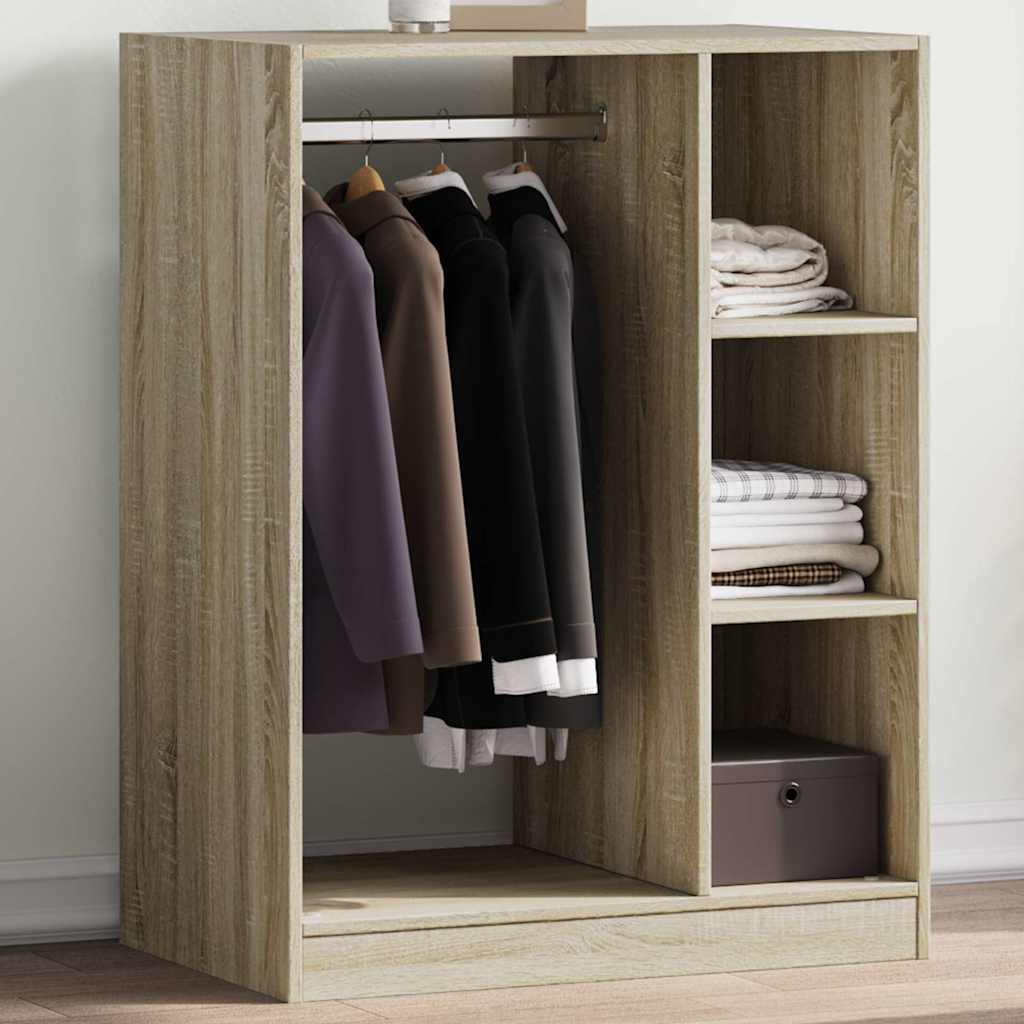 Vidaxxl garderobe 77x48x102 cm konstrueret træ sonoma eg farvet