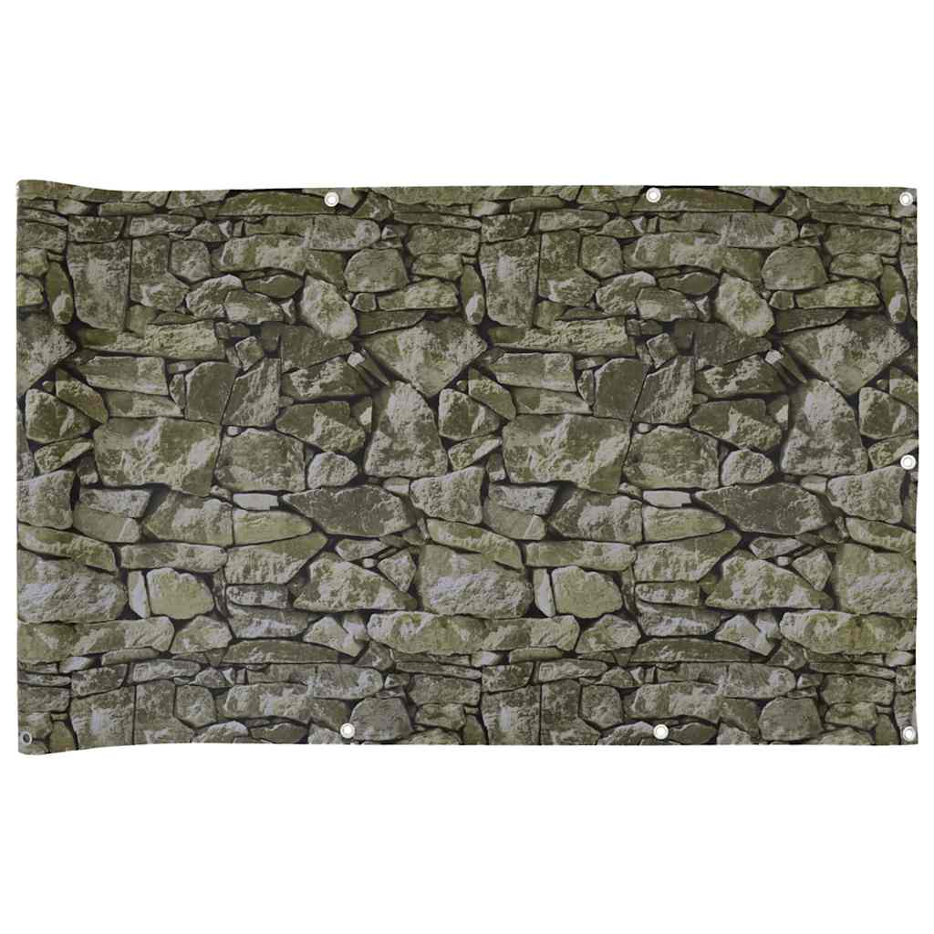 Vidaxx altanskærm stenmønster 300x75 cm PVC