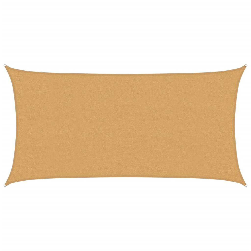Vidaxl solsejl 160 g m² rektangulært 2x4 m HDPE sandfarvet