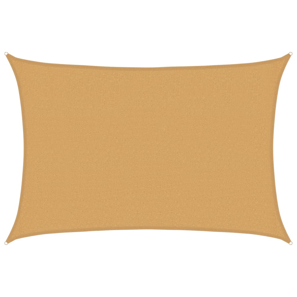 Vidaxl solsejl 160 g m² rektangulært 2,5x3,5 m HDPE sandfarvet