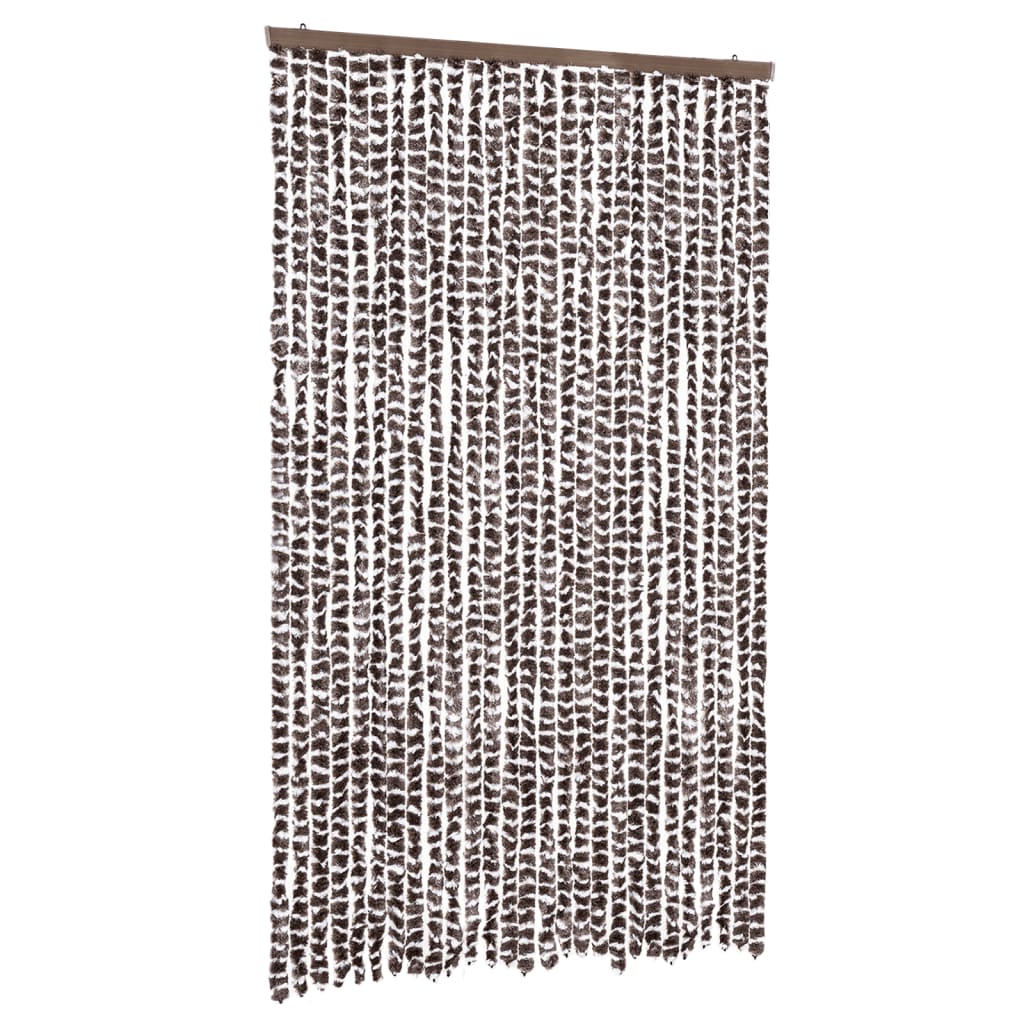 Vidaxx fluegardin 118x220 cm chenille brun og hvid