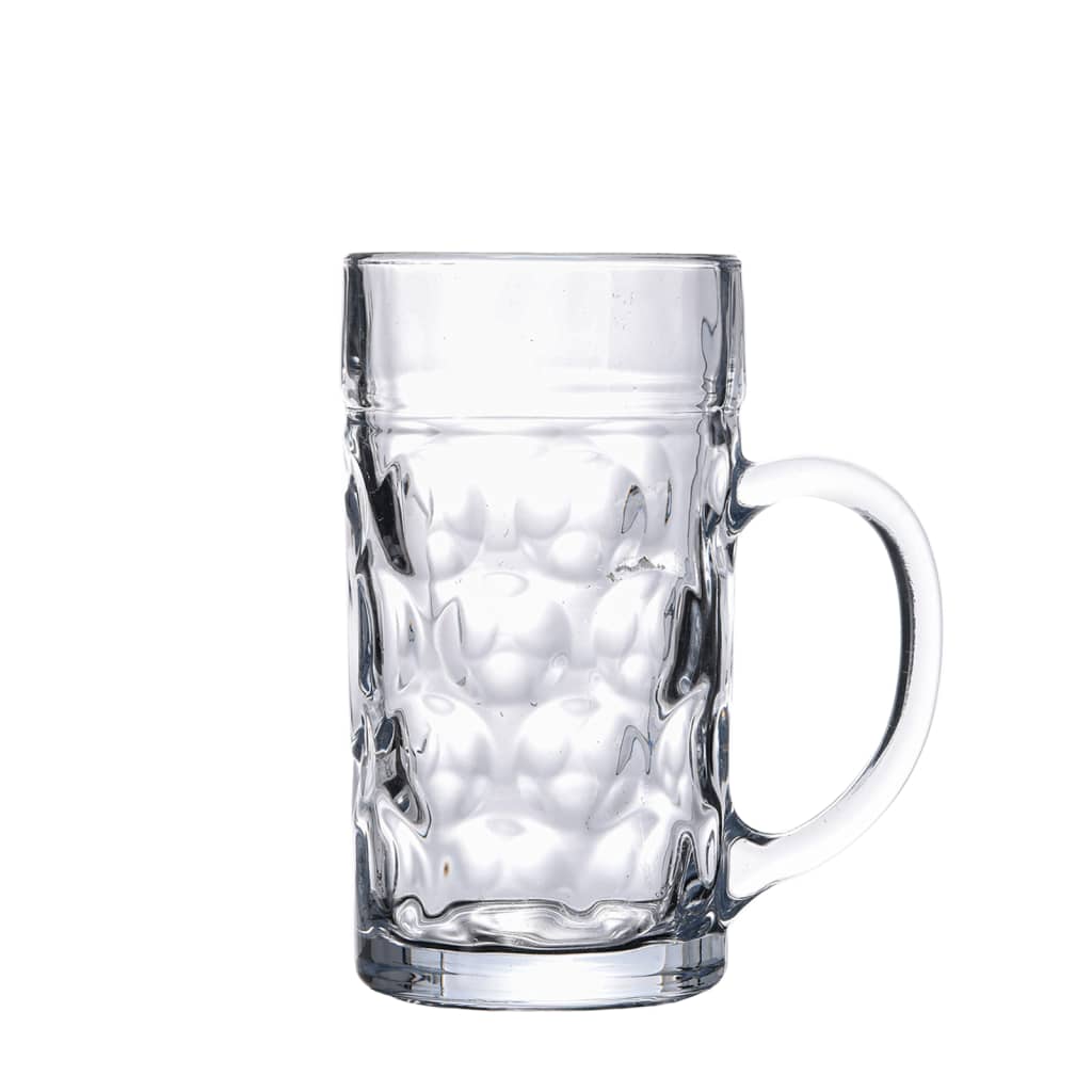 VidaXL ølkrus med hank 6 stk 1000 ml glas