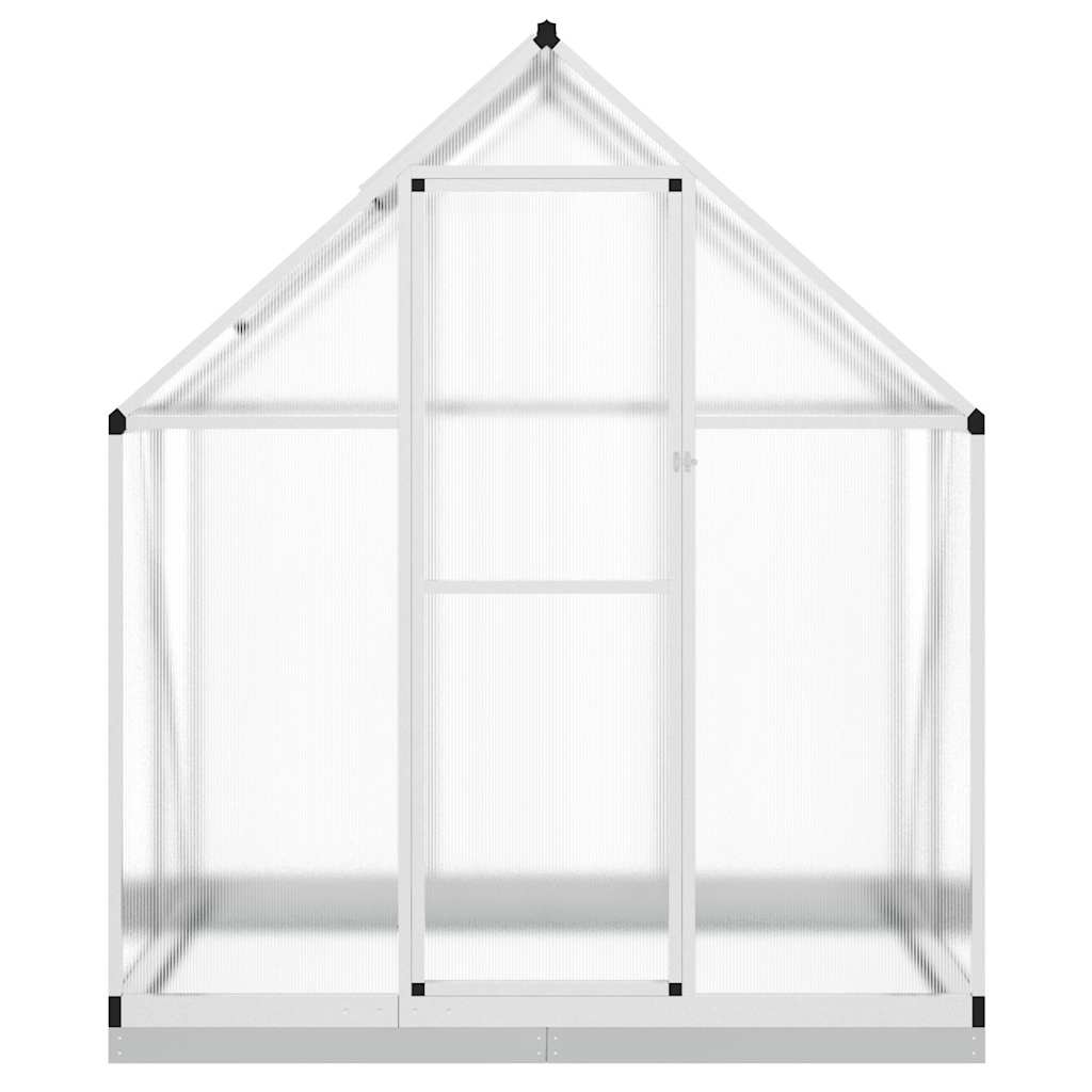 Vidaxxl havedrivhus med basisramme 169x114x202 cm aluminium sølvfarvet