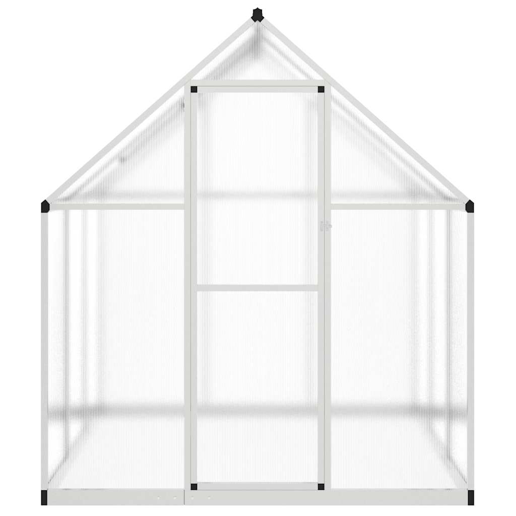 Vidaxxl havedrivhus med basisramme 169x169x195 cm aluminium sølvfarvet