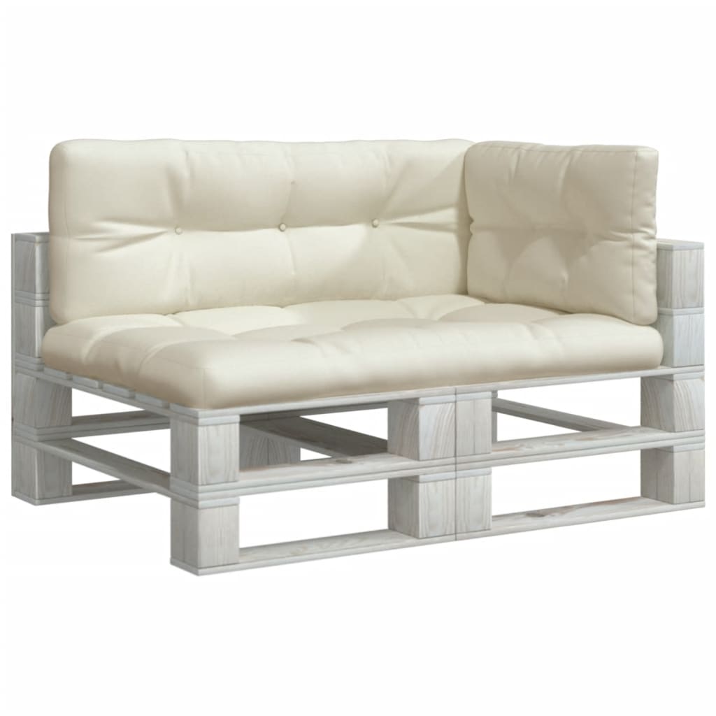 VidaXL pallehynder 3 stk stof cremefarvede