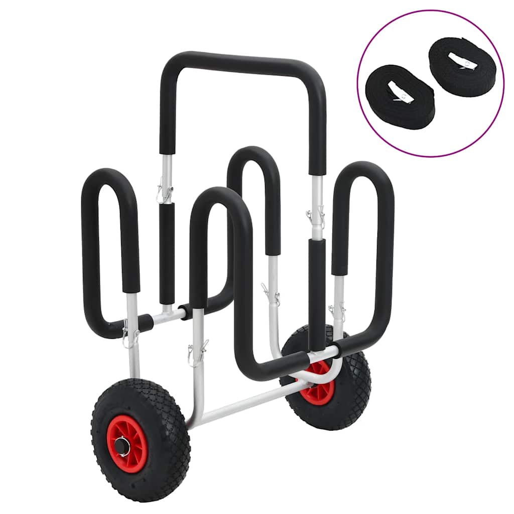 Vidaxl sup trolley til surfbræt 45 kg aluminium