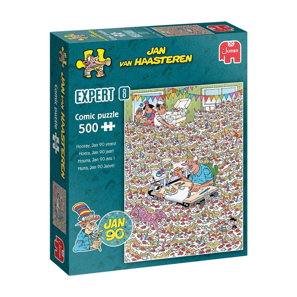 Jumbo jan van haasteren puzzel expert 8 hoera jan 90 jaar! 500 stukjes