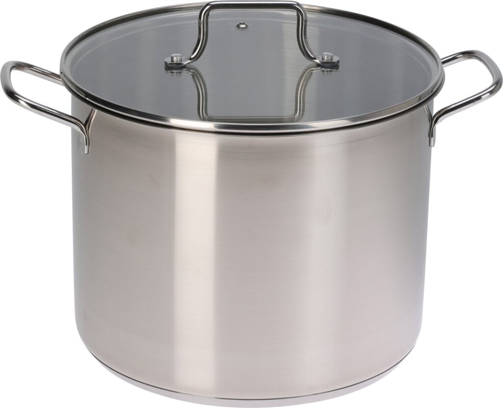 Excellent houseware soeppan rvs met glazen dksel 24cm