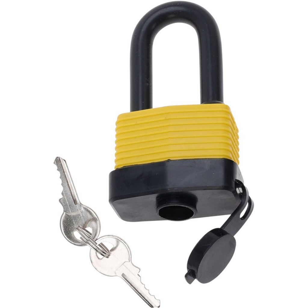 Fx tools hangslot met sleutel zwart geel