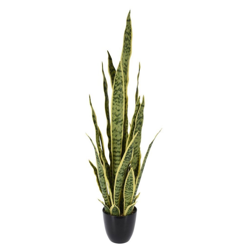 Overige merken kunstplant sansevieria 92 cm groen geel