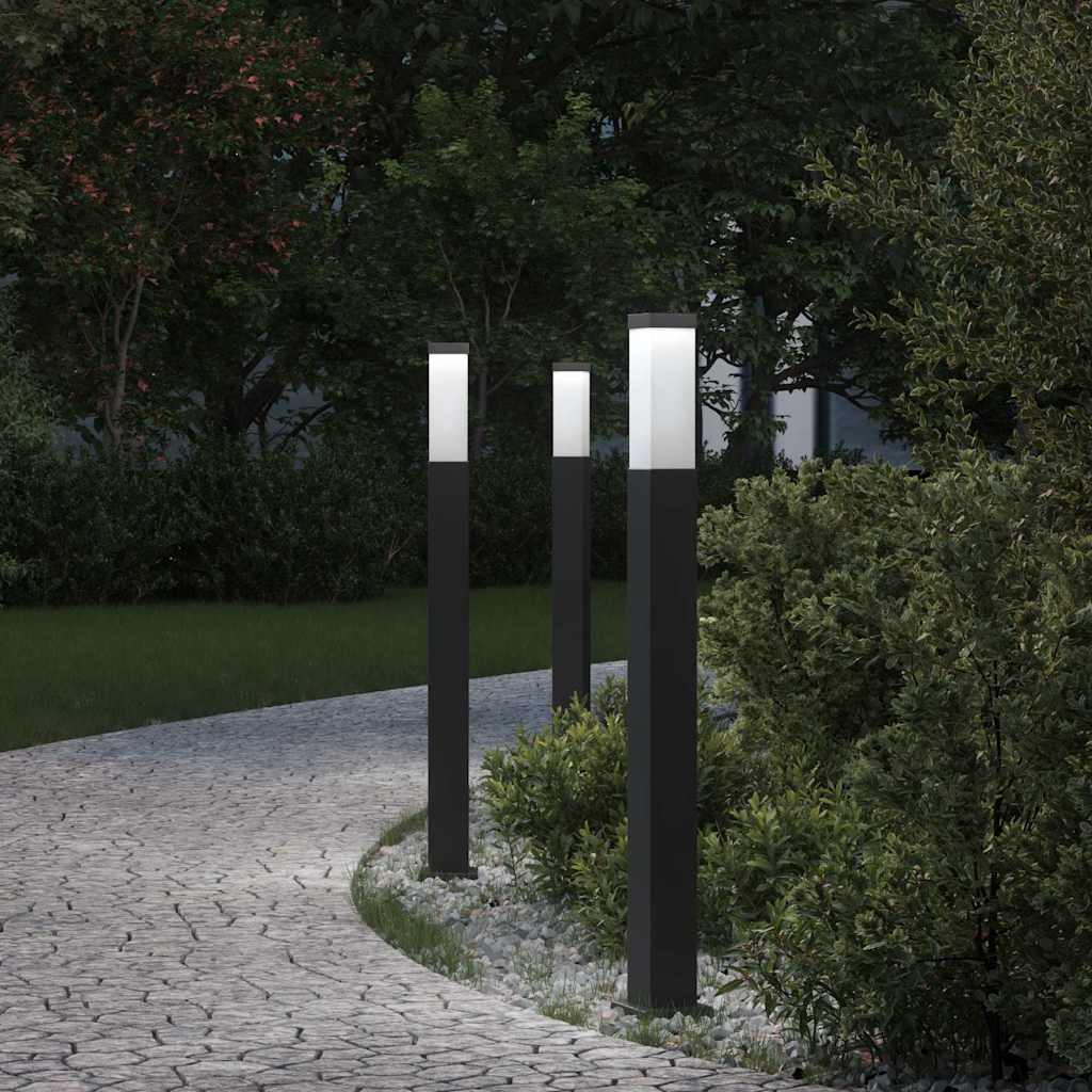 VidaXL pullertbelysning 3 stk 80 cm sort IP44