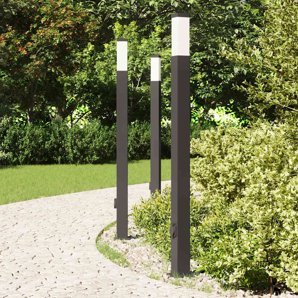 Vidaxx pullertbelysning med fatning 3 stk 110 cm sort IP44