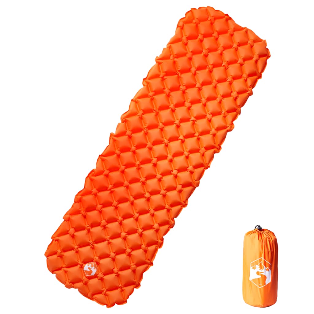 Vidaxx oppustelig campingmadras 190x58x6 cm 1-personers orange