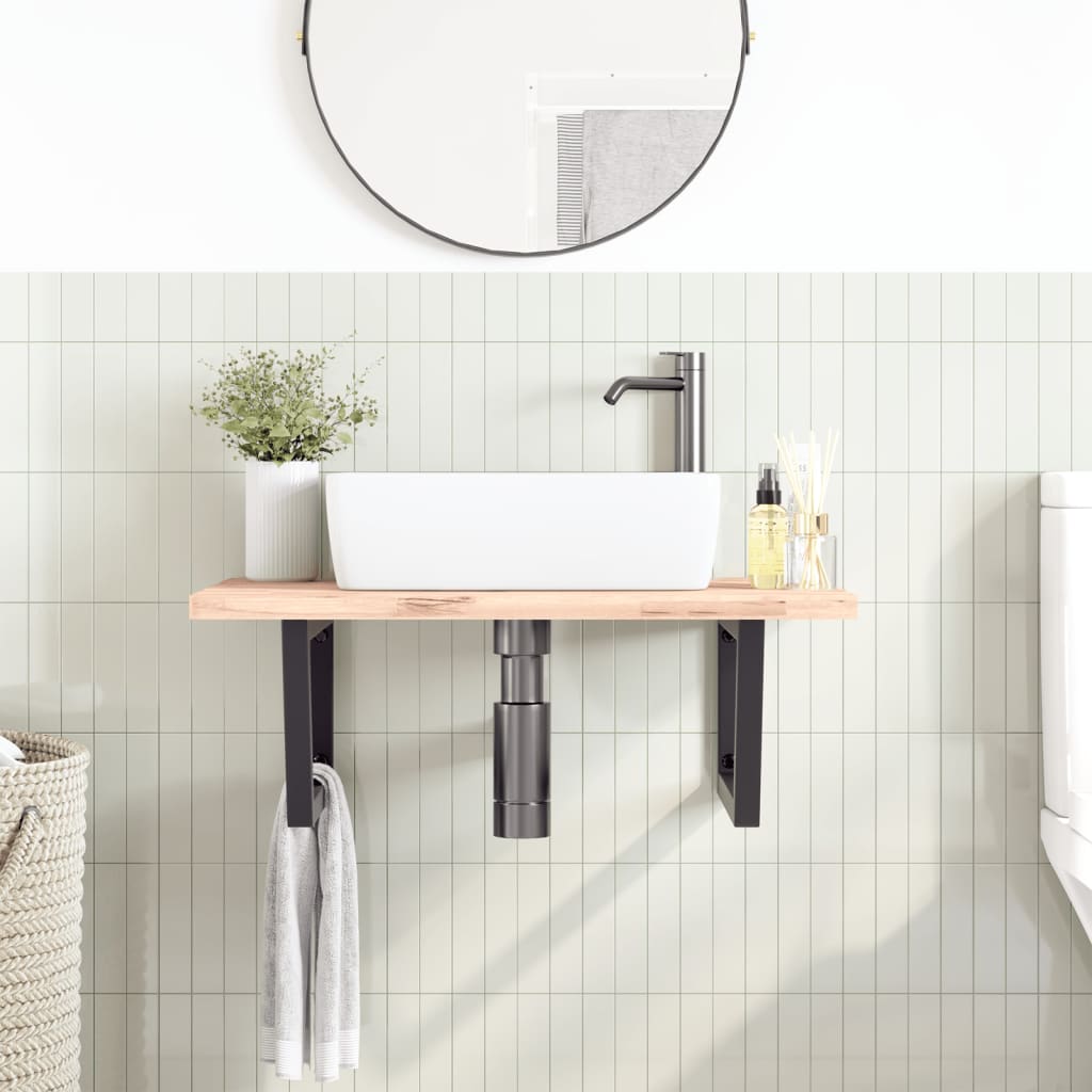 Vidaxx vægbeslag til vask 2 stk trapezstål sort