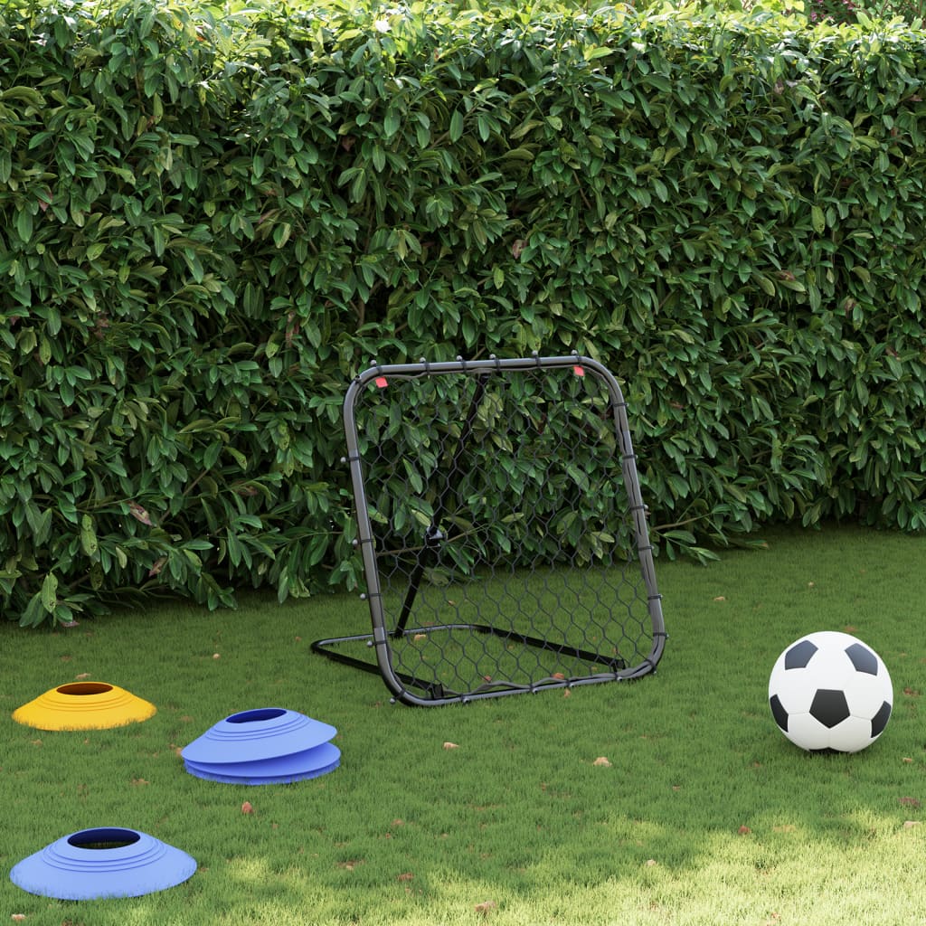 VidaXL fodbold rebounder justerbar 84x73x60-80 cm stål sort
