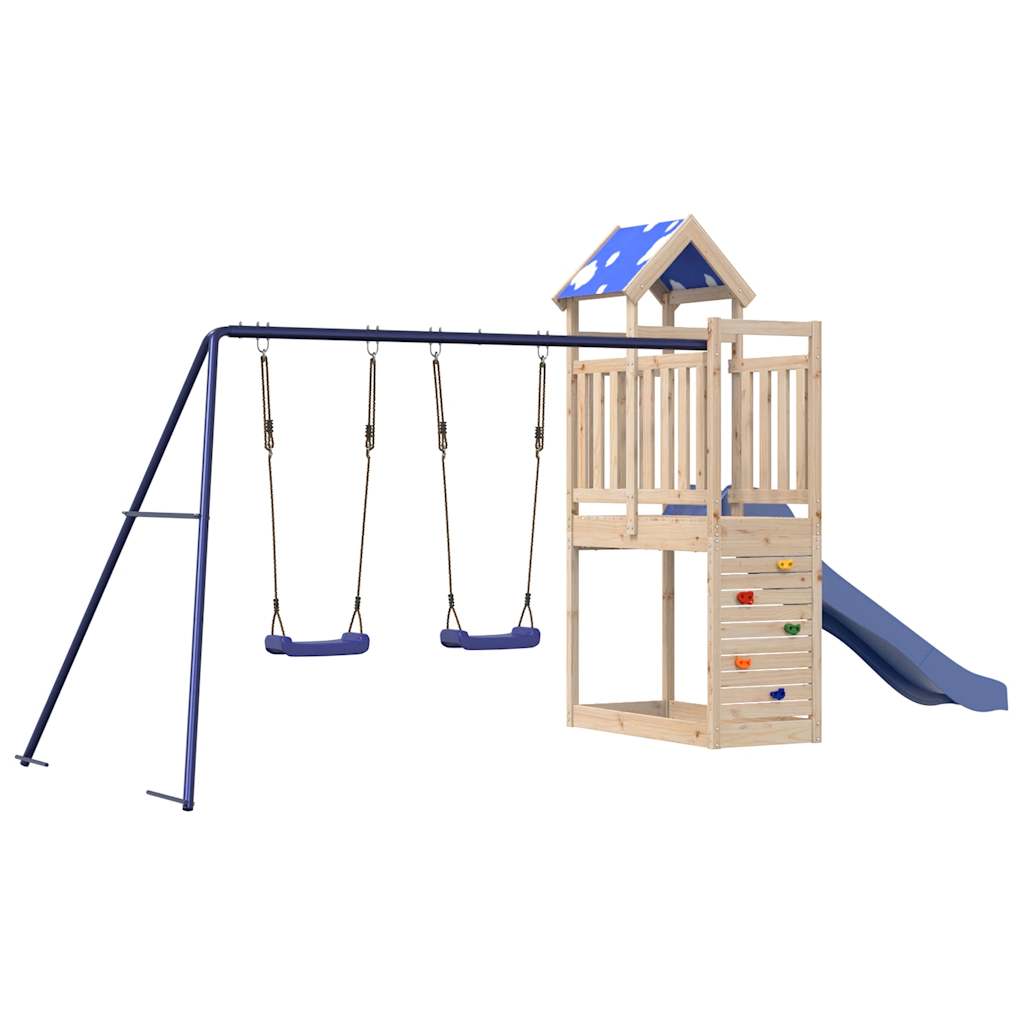 VidaXL Legehus massivt fyrretræ