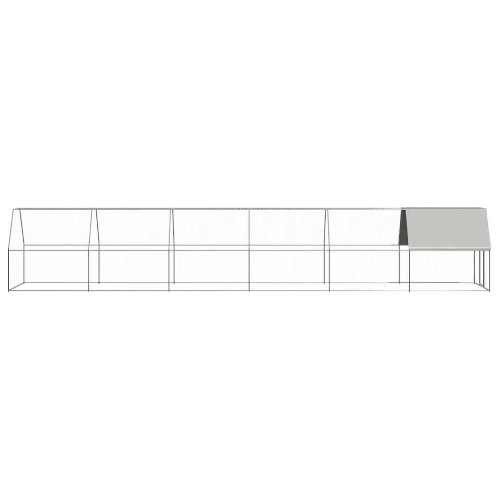 VidaXL hønsegård 2x12x2 m galvaniseret stål
