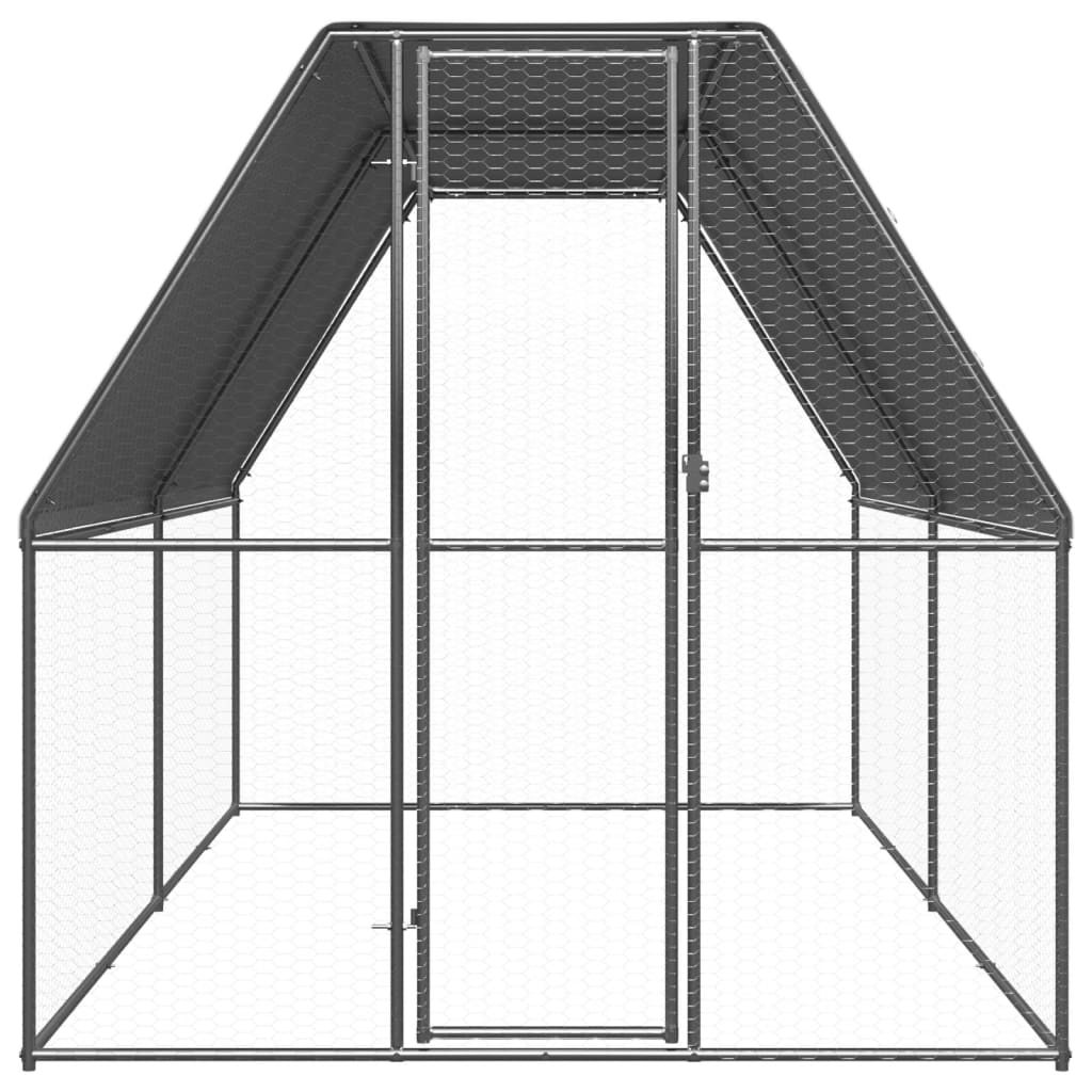 VidaXL hønsegård 2x4x2 m galvaniseret stål
