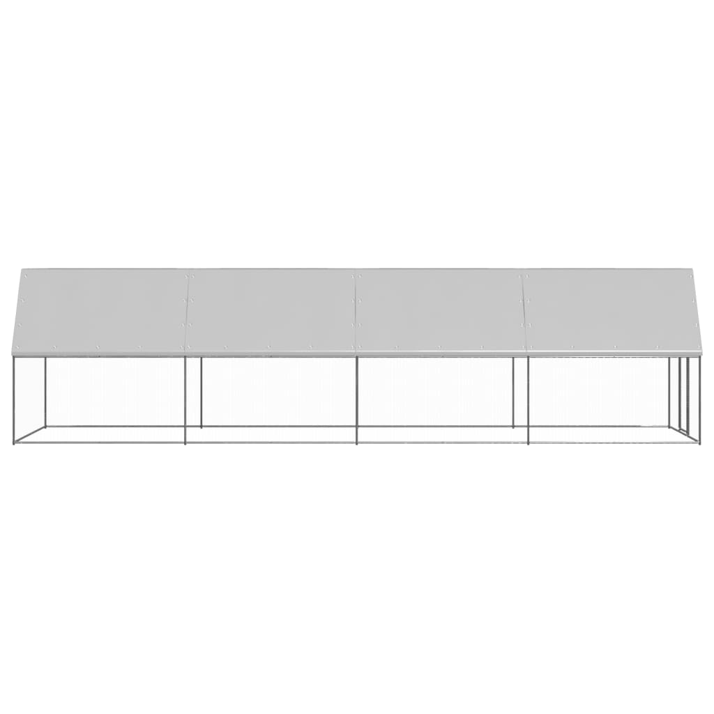 VidaXL Hønsehus 2x8x2 m galvaniseret stål