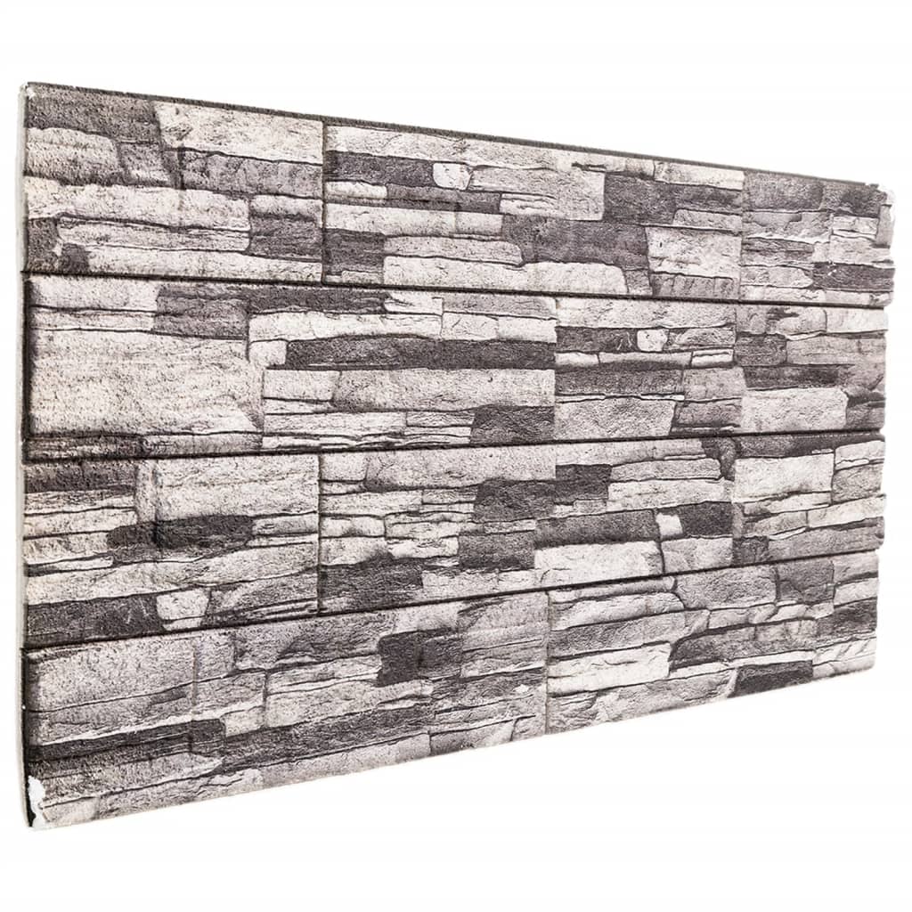 VidaXL vægpaneler 10 stk 3d 100x50 cm eps lysegrå