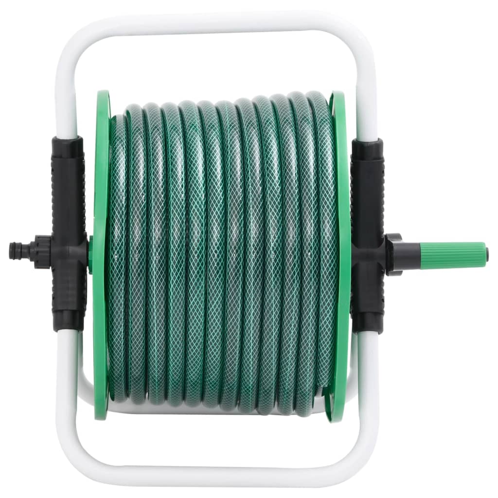 Vidaxl fritstående slangetromle med 20 m PVC grøn slange