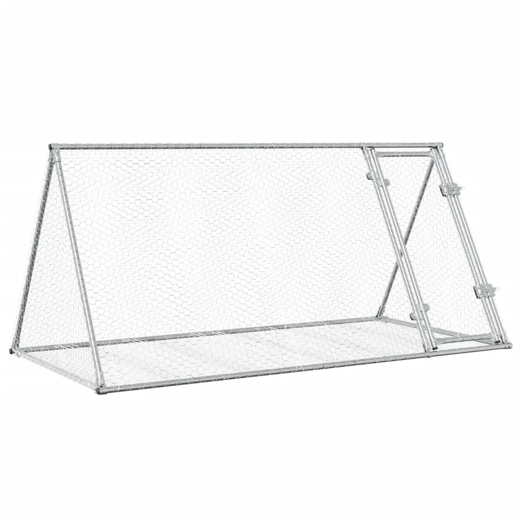 Vidaxxl kaninbur 200x105x91 cm galvaniseret stål sølvfarvet