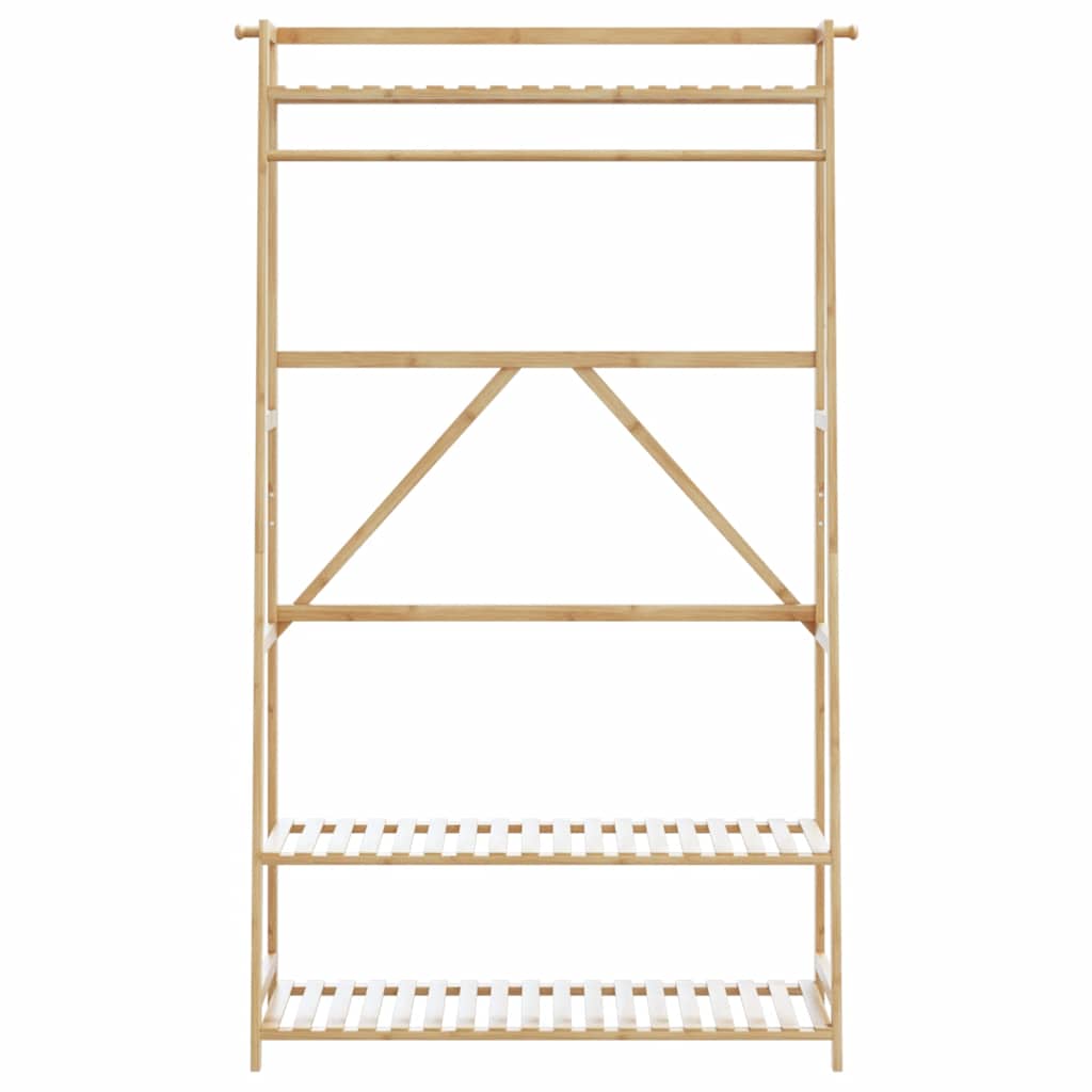 VidaXL tøjstativ med hylder 110x40x180 cm bambus