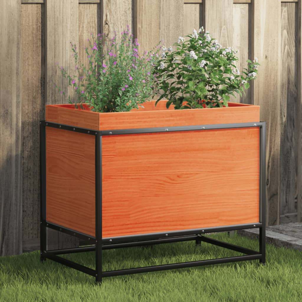 Vidaxx plantekasse 60x40x50 cm massiv fyrretræ, vask brun