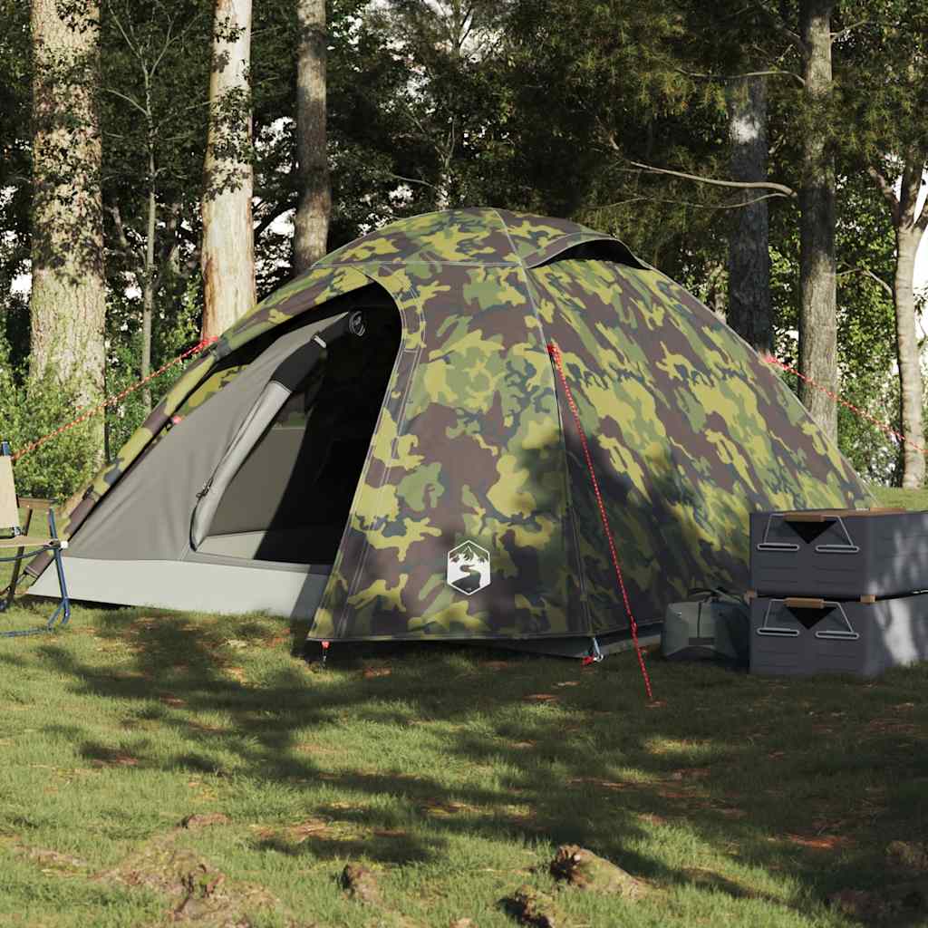 VidaXL kuppeltelt 4-personers vandtæt camouflage