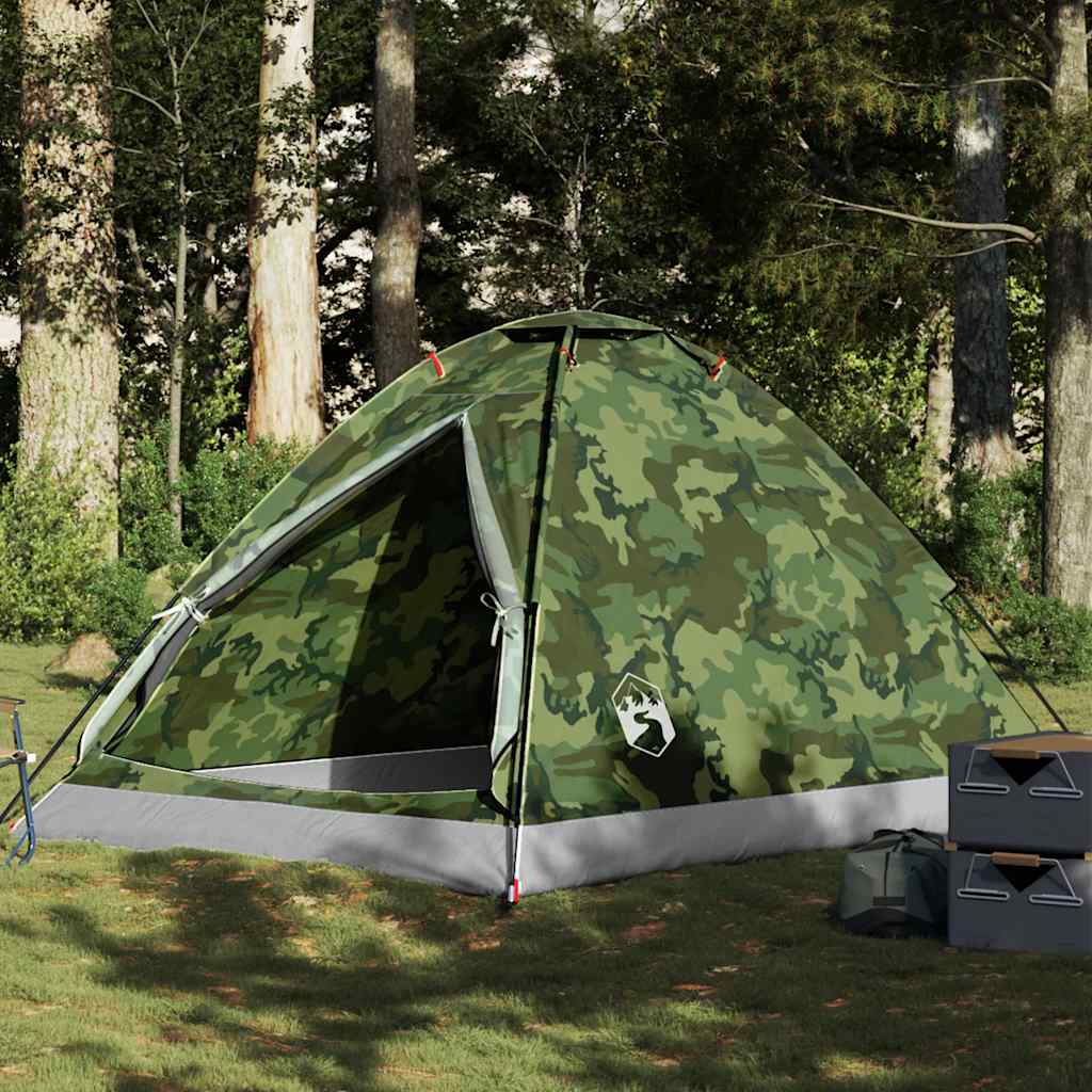 VidaXL kuppeltelt 4-personers vandtæt camouflage