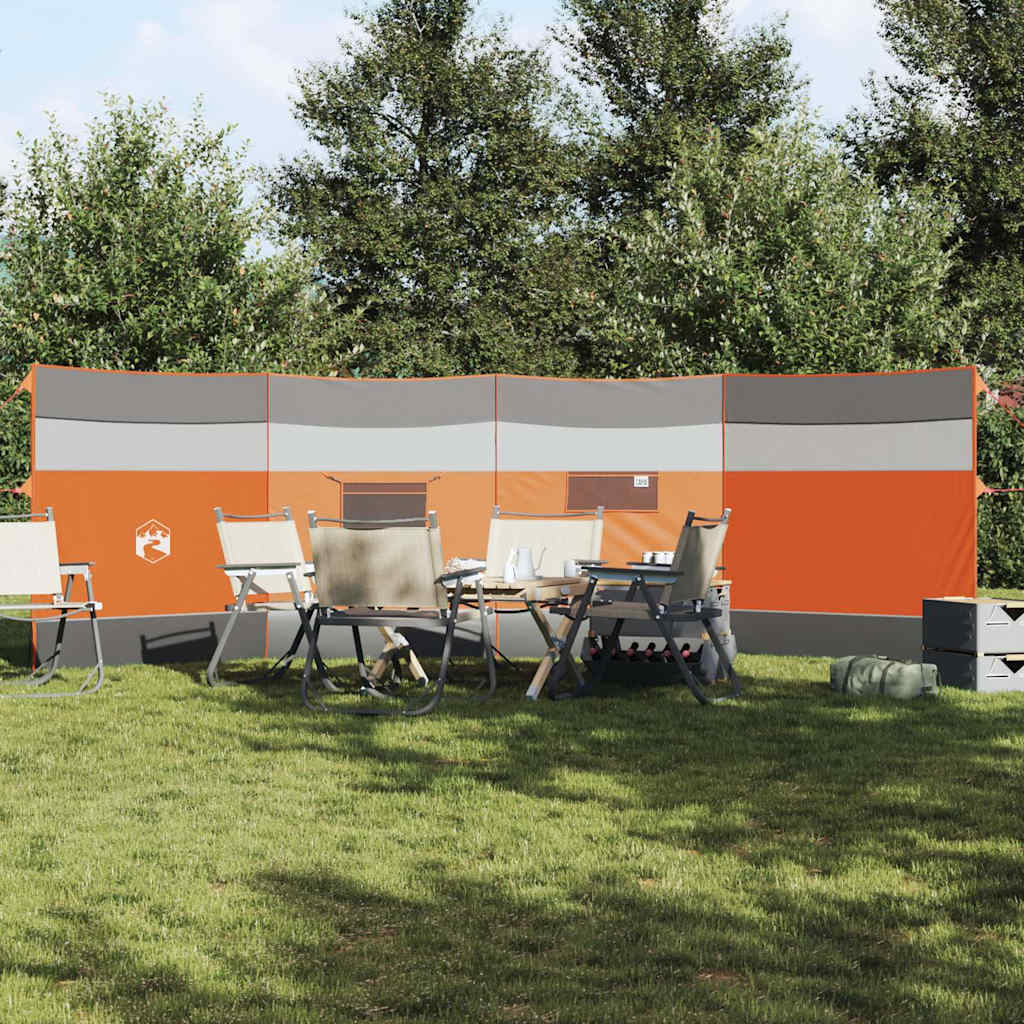 VidaXL forrude camping vandtæt 510x153 cm grå og orange