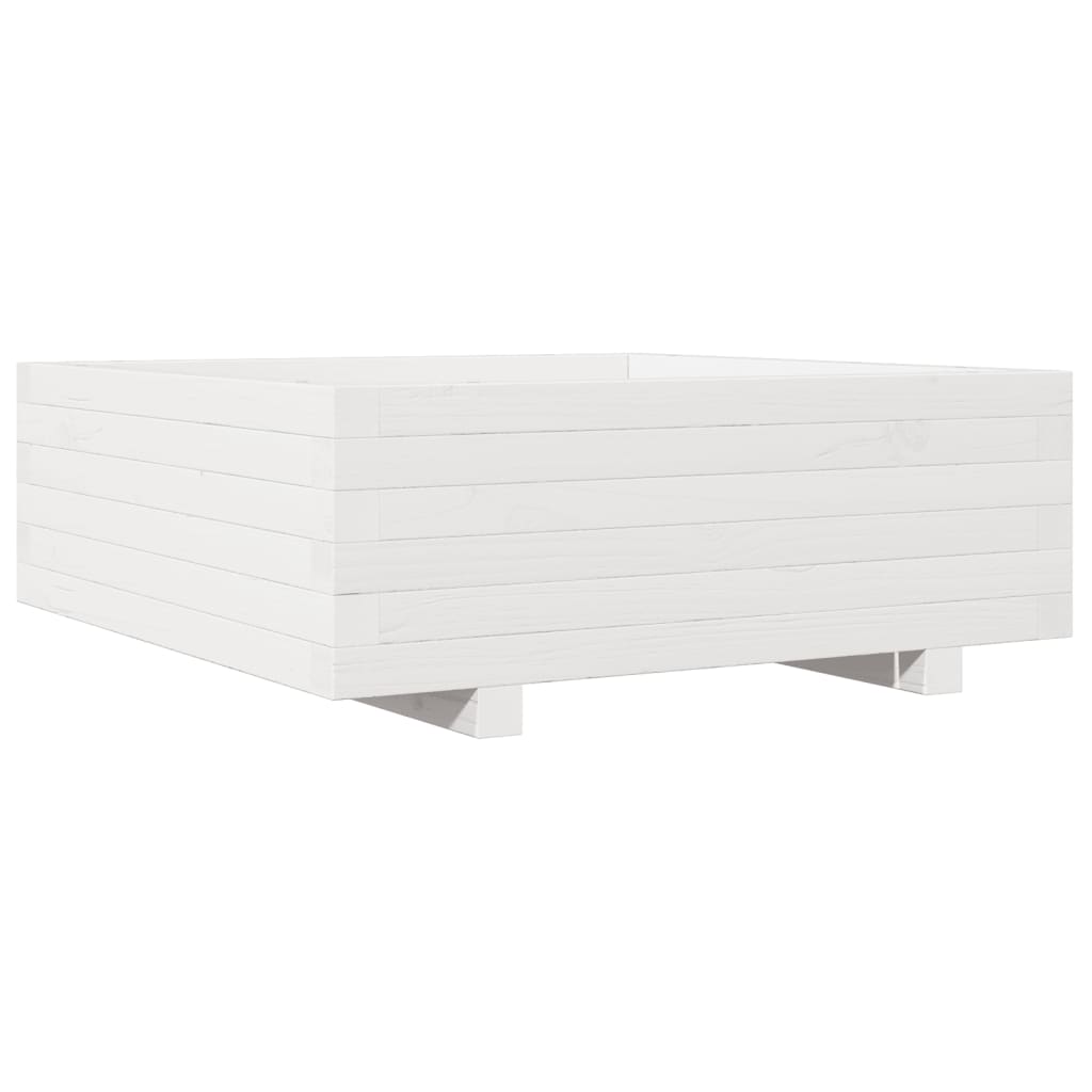 Vidaxx plantekasse 70x70x26,5 cm massiv fyrretræ hvid