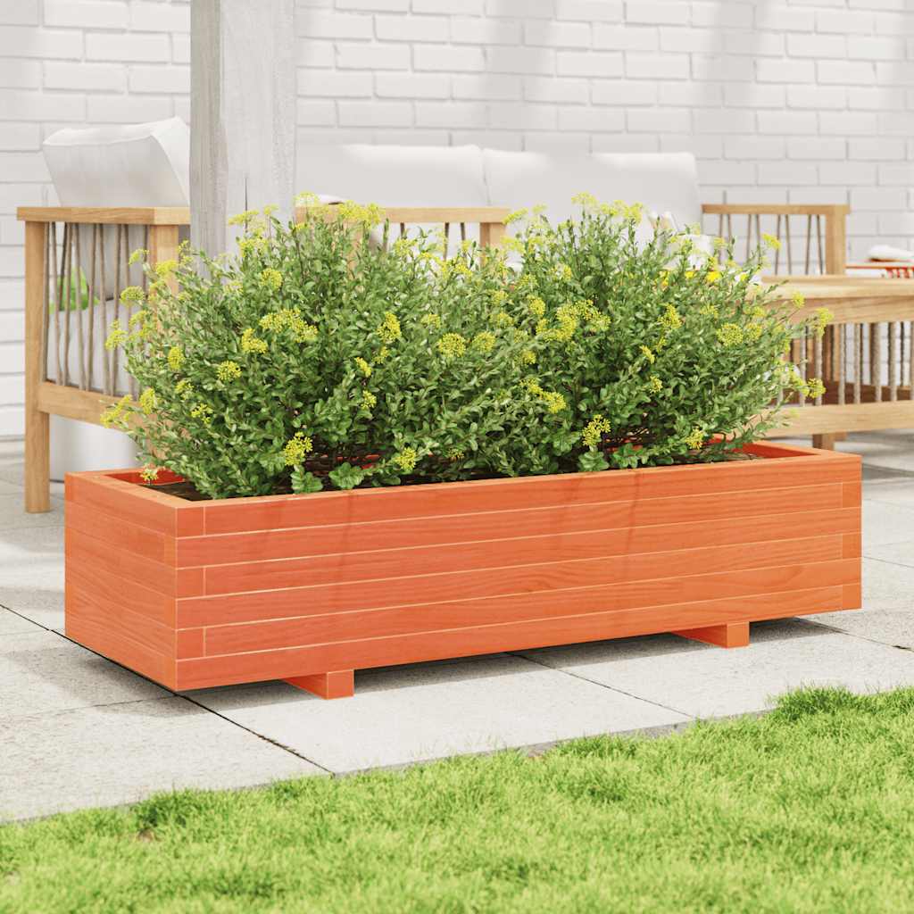 Vidaxx plantekasse 110x40x26,5 cm massiv fyrretræ, vask brun