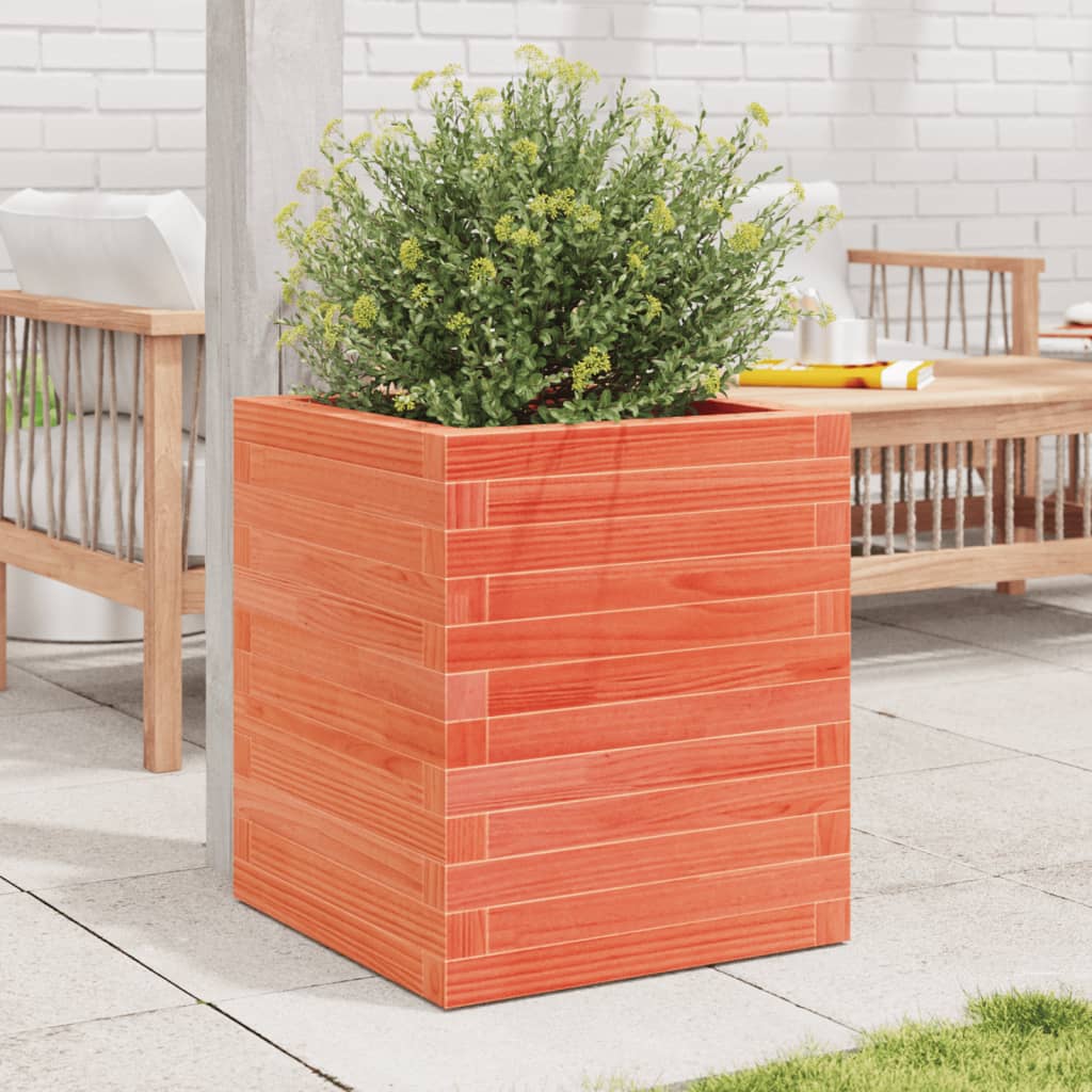 Vidaxx plantekasse 40x40x46 cm massiv fyrretræ, vask brun