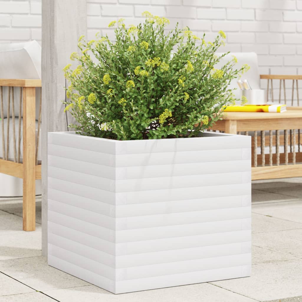 Vidaxx plantekasse 50x50x46 cm massiv fyrretræ hvid