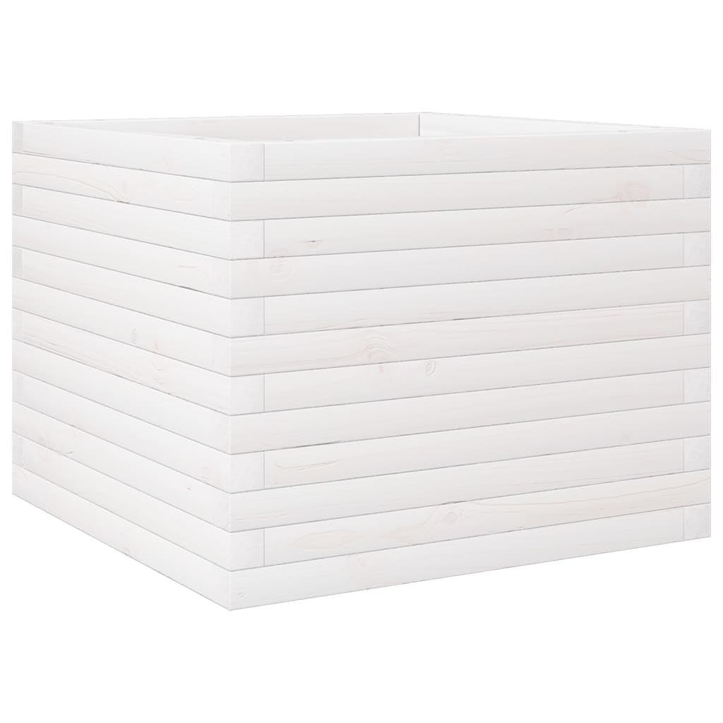 Vidaxx plantekasse 60x60x46 cm massiv fyrretræ hvid