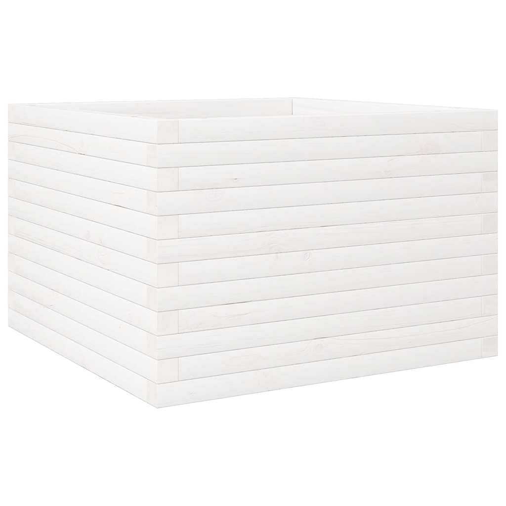 Vidaxx plantekasse 70x70x46 cm massiv fyrretræ hvid