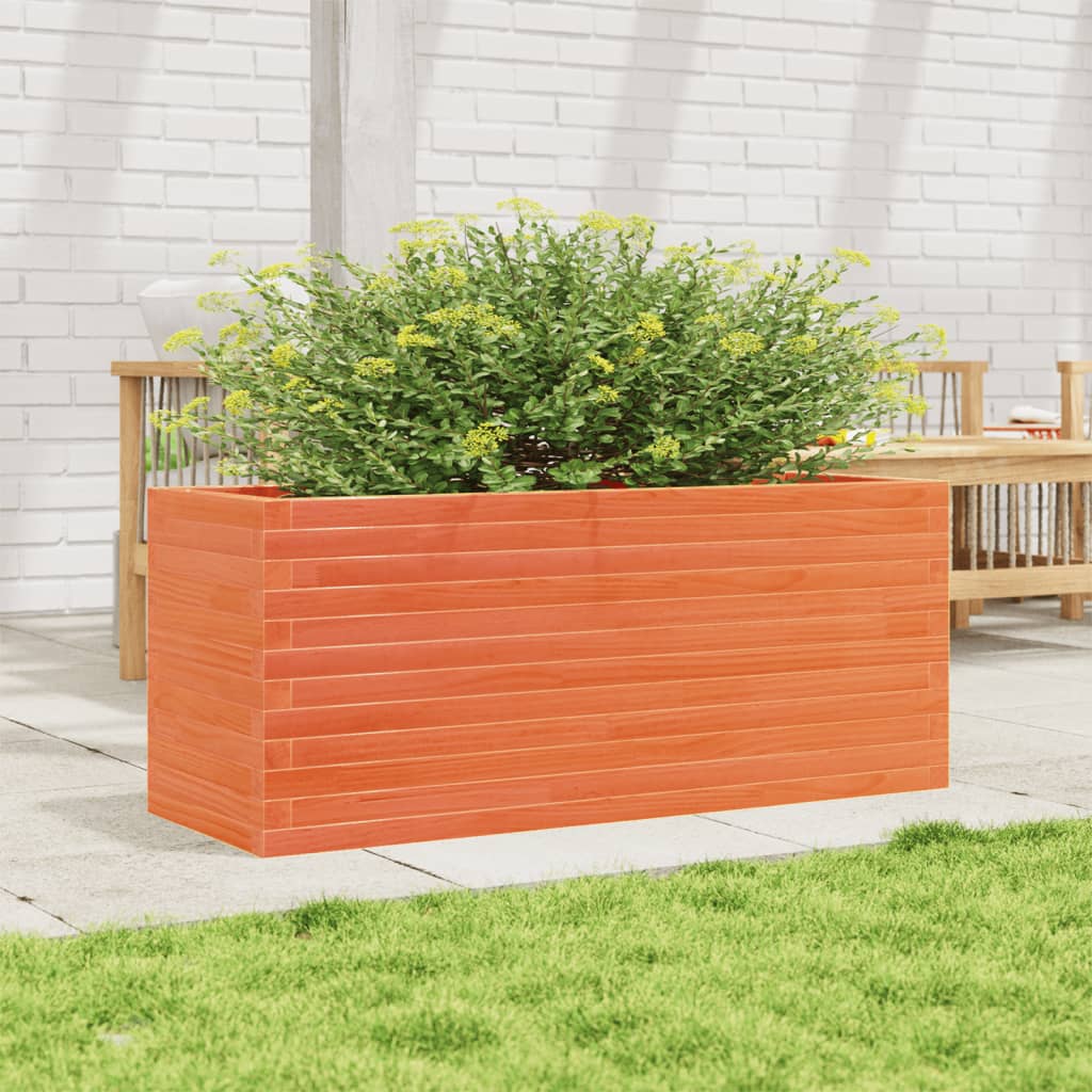 Vidaxx plantekasse 110x40x46 cm massiv fyrretræ, vask brun