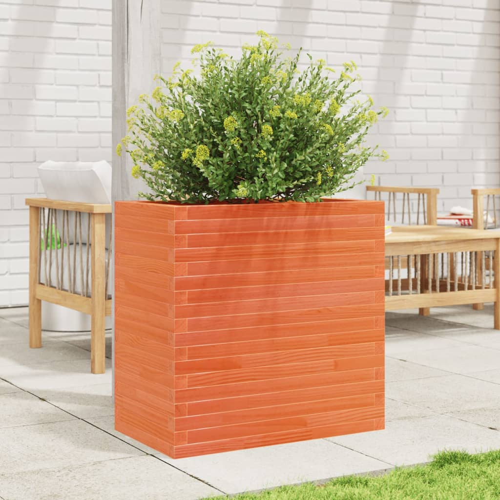 Vidaxx plantekasse 70x40x68,5 cm massiv fyrretræ, vask brun