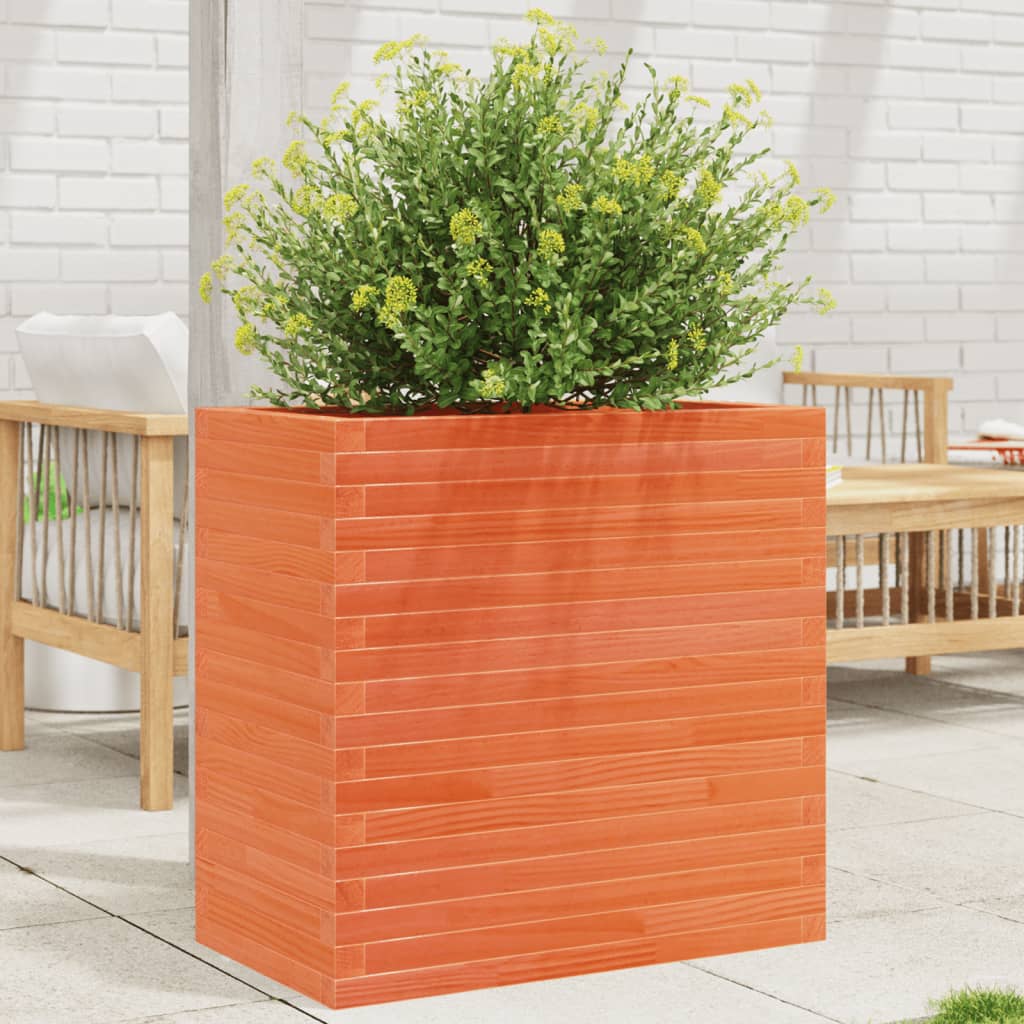 Vidaxx plantekasse 70x40x68,5 cm massiv fyrretræ, vask brun