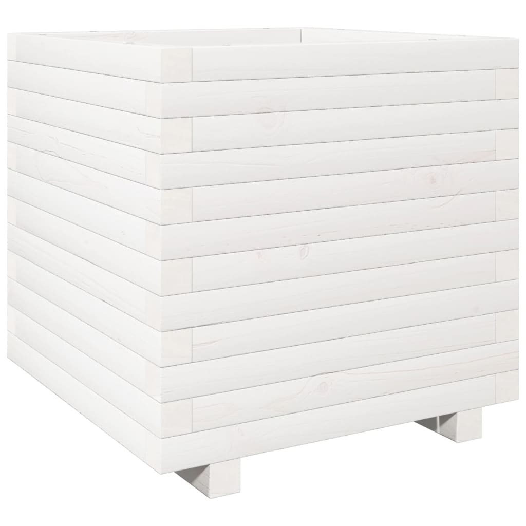 Vidaxx plantekasse 50x50x49,5 cm massiv fyrretræ hvid
